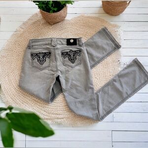 Antik 27x33.5” Women’s Embroidered Western Stretch Denim Straight Leg